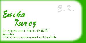 eniko kurcz business card
